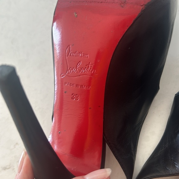 Christian Louboutin Black Slingback Heels - Picture 7 of 7